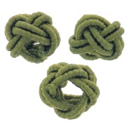 7x5mm nylon thread Knot effect beads - Olive x6|raw }}