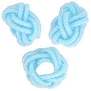 7x5mm nylon thread Knot effect beads - Light Blue x6|raw }}