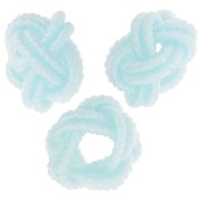 7x5mm nylon thread Knot effect beads - pale blue x6|raw }}