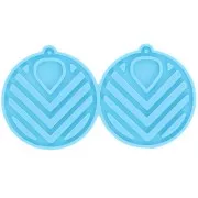 Silicone mould - round hollow earrings - epoxy resin & ceramic powder x1