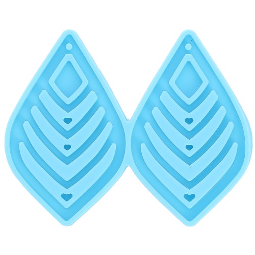 Silicone mould - ethnic drop earrings for epoxy resin x1
