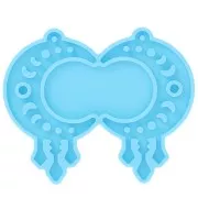 Silicone mould - moon pattern - earrings - for epoxy resin x1