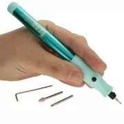 Ergonomic cordless engraving pen with 2 stencils and 3 tips x1