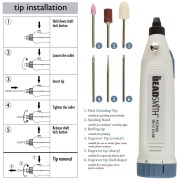 Cordless rotary tool with 6 bits for engraving, grinding and sanding x1