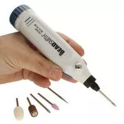 Cordless rotary tool with 6 bits for engraving, grinding and sanding x1