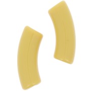 Curved tube beads 35x11 mm in opaque acrylic - Ochre x6