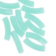 Watergreen - Perles tube incurvé en acrylique transparent 32x8 mm - Marbré Vert d'eau x6 Perles tube incurvé en acrylique transparent 32x8 mm - Marbré Vert d'eau x6