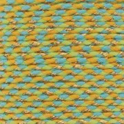 Gold - Cordon en coton tressé et fil métallisé 1.5 mm Vert clair - Bleu - Ocre - Doré x1m Cordon en coton tressé et fil métallisé 1.5 mm Vert clair - Bleu - Ocre - Doré x1m