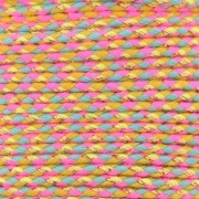 1.5mm Braided cotton cord and metallic thread - Neon Pink - Blue - Yellow -|raw }}
