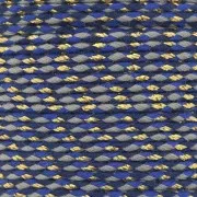 Gold - Cordon en coton tressé et fil métallisé 1.5 mm - Bleu foncé - Taupe - Doré x1m Cordon en coton tressé et fil métallisé 1.5 mm - Bleu foncé - Taupe - Doré x1m