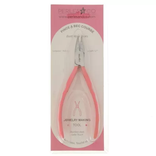 14.5cm Angled Nose Pliers by Perles&Co - Satin Touch Coral x1