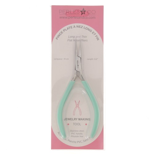 13cm Long nose flat nose pliers with spring By Perles & Co - Mint x1