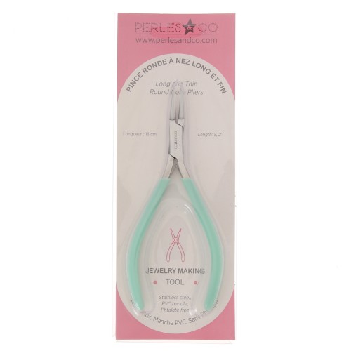 13cm Round long nose pliers with spring By Perles & Co - Mint x1