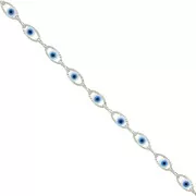 Stainless steel 304 Fancy lucky eye chain epoxy resin 5.6 mm x50cm