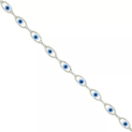 Stainless steel 304 Fancy lucky eye chain epoxy resin 5.6 mm x50cm