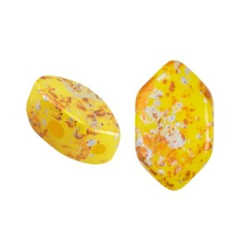 7x4mm Glass beads Paros® by Puca® - Jonquil Opal Tweedy x10g