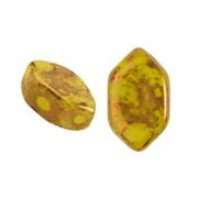 7x4mm Glass beads Paros® by Puca® - Jonquil Opal Bronze x10g