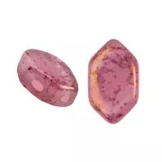 7x4mm Glass beads Paros® by Puca® - Light Rose Opal Bronze x10g