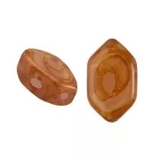 7x4mm Glass beads Paros® by Puca® - Light Rose Opal Travertin x10g