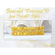 7x4mm Glass beads Paros® by Puca® - Light Rose Opal Travertin x10g