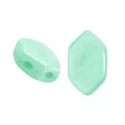 7x4mm Glass beads Paros® by Puca® - Green Aqua Opal x10g