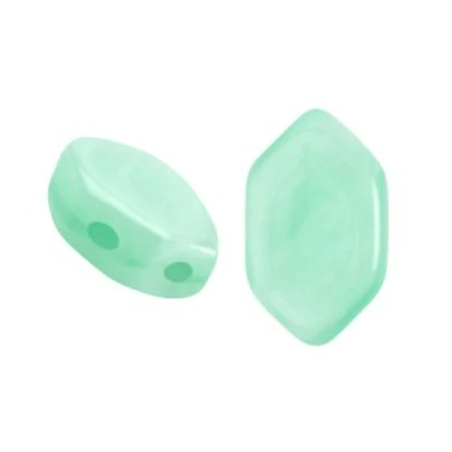 7x4mm Glass beads Paros® by Puca® - Green Aqua Opal x10g
