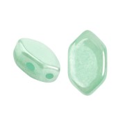 7x4mm Glass beads Paros® by Puca® - Green Aqua Opal Luster x10g|raw }}