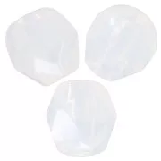 Fire Polished faceted round beads 3mm White Opal  x50