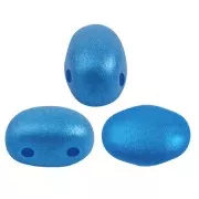 7x5mm Glass beads Samos® by Puca® - Chatoyant Sky Blue x10g