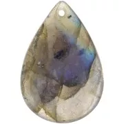 30x20mm pear gemstone pendant - Labradorite x1