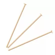 Flat Head Nails 12.5x0.35 mm - Gold filled (gold laminated) x10