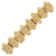 5mm Flower effect rondelle beads - Fine Gold-plated x10