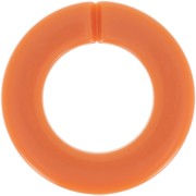 31.5mm Acrylic Flat Round Link - Burnt orange x1|raw }}