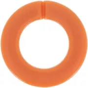 31.5mm Acrylic Flat Round Link - Burnt orange x1