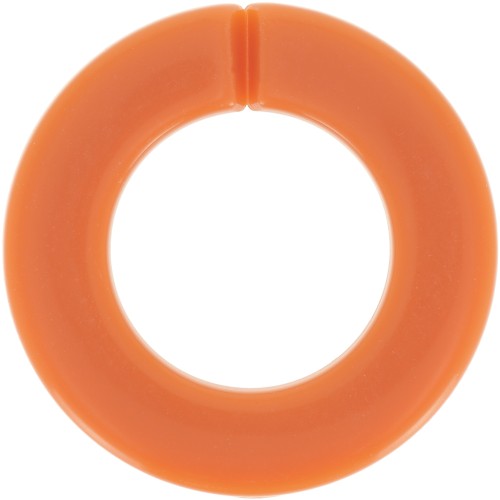 31.5mm Acrylic Flat Round Link - Burnt orange x1