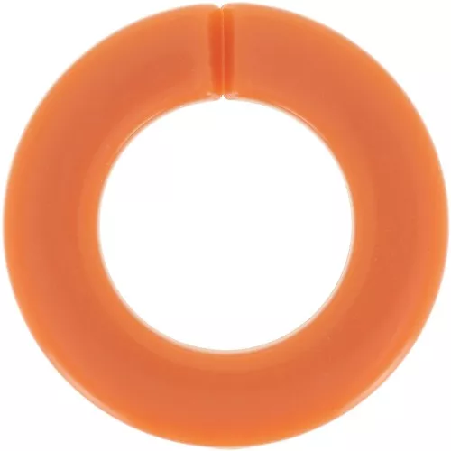 31.5mm Acrylic Flat Round Link - Burnt orange x1