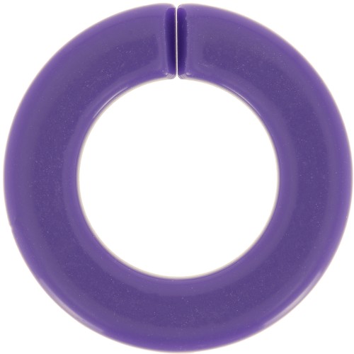 31.5mm Acrylic Flat Round Link - Dark Purple x1