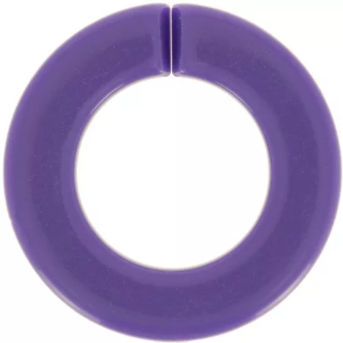31.5mm Acrylic Flat Round Link - Dark Purple x1