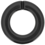 31.5mm Acrylic Flat Round Link - Black x1|raw }}