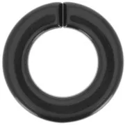 31.5mm Acrylic Flat Round Link - Black x1