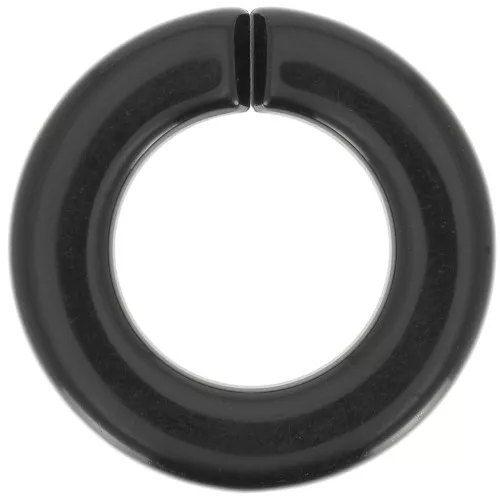 31.5mm Acrylic Flat Round Link - Black x1