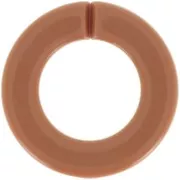 31.5mm Acrylic Flat Round Link - Camel x1