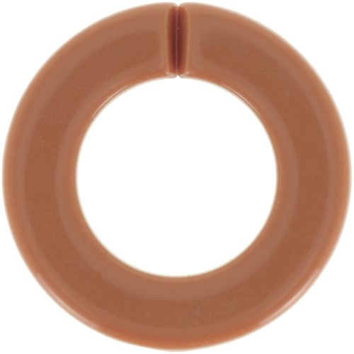 31.5mm Acrylic Flat Round Link - Camel x1
