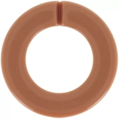 31.5mm Acrylic Flat Round Link - Camel x1