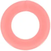 31.5mm Acrylic Flat Round Link - Grapefruit x1