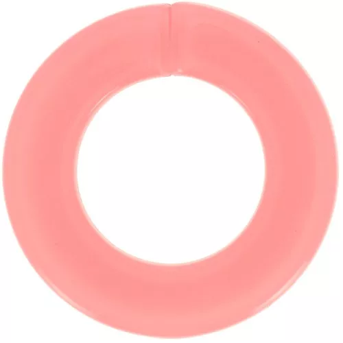 31.5mm Acrylic Flat Round Link - Grapefruit x1