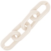 39x24mm Oval acrylic link - Ivory x1|raw }}