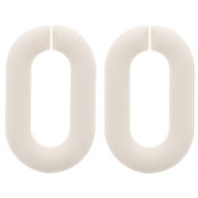 39x24mm Oval acrylic link - Ivory x1