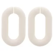 39x24mm Oval acrylic link - Ivory x1