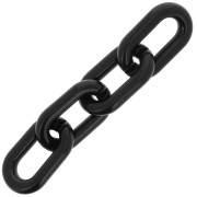 39x24mm Oval acrylic link - Black x1|raw }}